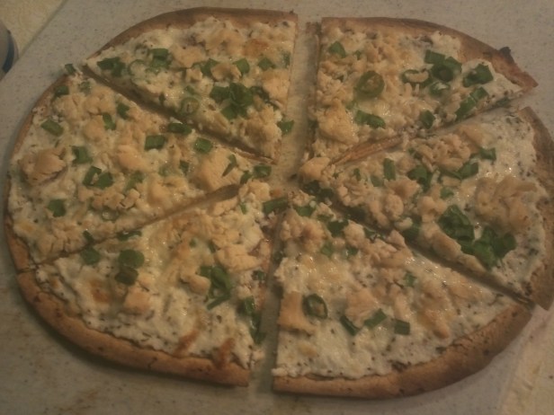 White Sauce Pita Pizza